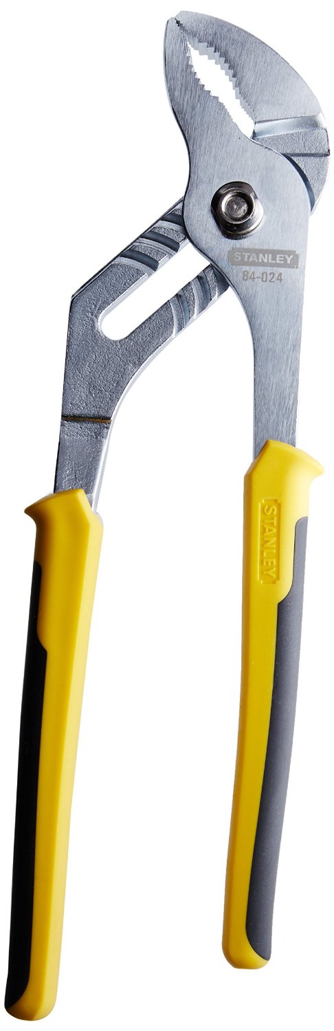 Stanley 84-024 10-Inch Bi-Material Groove Joint Pliers - Click Image to Close